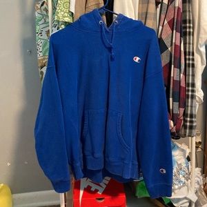 blue champion hoodie